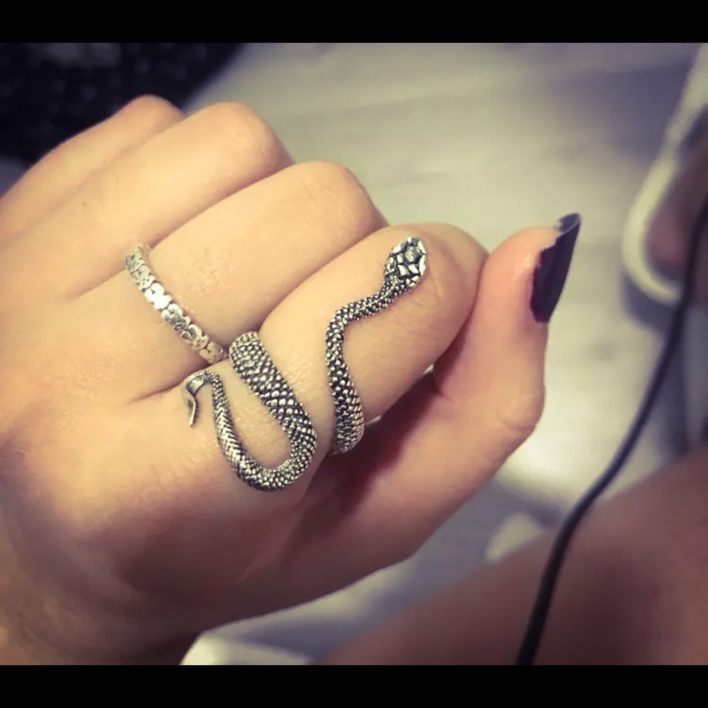 🆕 Handmade Sterling Silver Boho Spirit Snake Ring - Picture 4 of 8